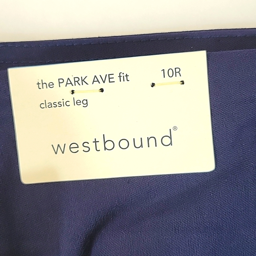 NWT Westbound Women's Navy Blue Classic Fit Pants Size 10R - Picture 2 of 7